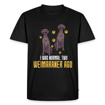 Weimaraner - T-shirt Premium bio Homme - noir - Devant - Nico (187cm)