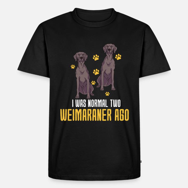 Weimaraner - Männer Premium Bio T-Shirt - Schwarz