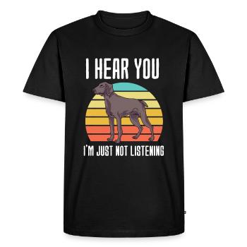 Weimaraner - T-shirt Premium bio Homme - noir - Devant - Nico (187cm)
