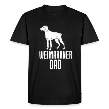 Weimaraner - T-shirt Premium bio Homme - noir - Devant - Nico (187cm)