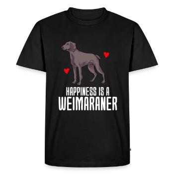 Weimaraner - T-shirt Premium bio Homme - noir - Devant - Nico (187cm)