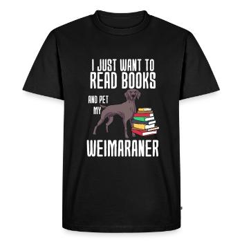 Weimaraner - T-shirt Premium bio Homme - noir - Devant - Nico (187cm)