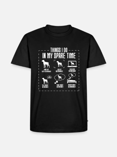 Weimaraner - Männer Premium Bio T-Shirt - Schwarz