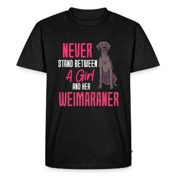 Weimaraner - T-shirt Premium bio Homme - noir - Devant - Nico (187cm)