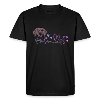 Weimaraner - T-shirt Premium bio Homme - noir - Devant - Nico (187cm)