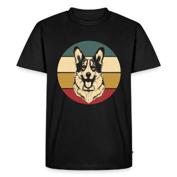 Corgi gallois - T-shirt Premium bio Homme - noir - Devant - Nico (187cm)