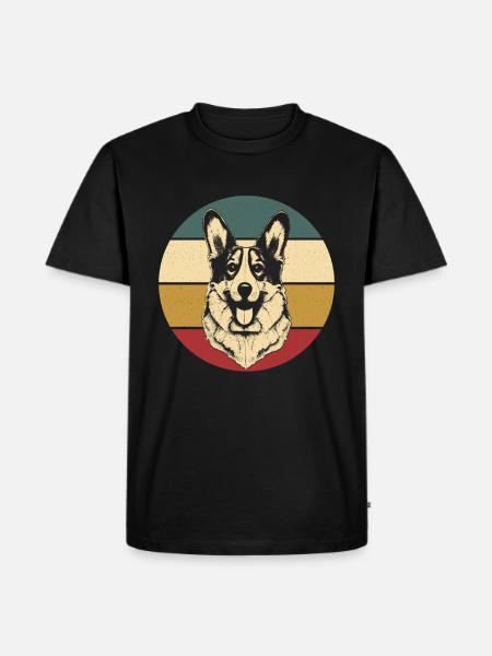 Welsh Corgi - Men's Premium Organic T-Shirt - black