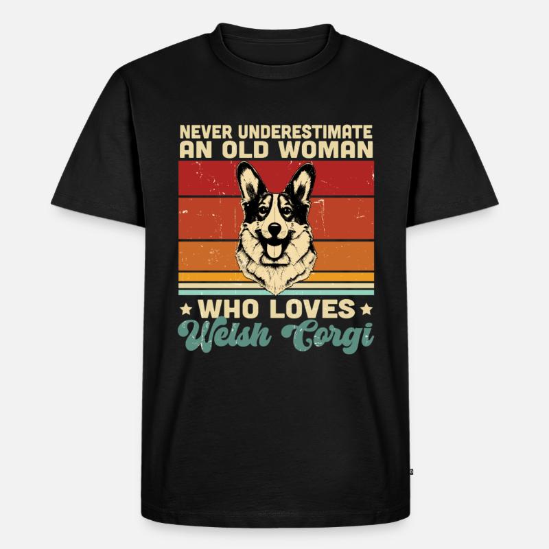 Welsh Corgi - Männer Premium Bio T-Shirt - Schwarz