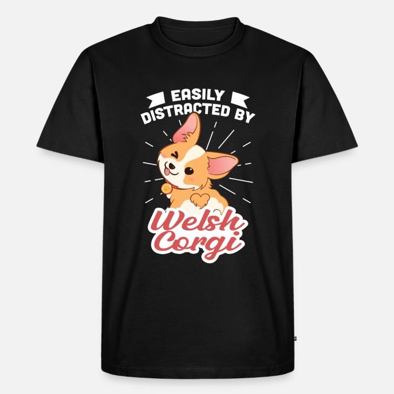 Welsh Corgi - Männer Premium Bio T-Shirt - Schwarz