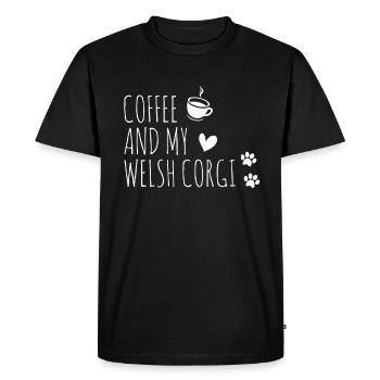 Corgi gallois - T-shirt Premium bio Homme - noir - Devant - Nico (187cm)
