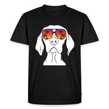 Weimaraner - T-shirt Premium bio Homme - noir - Devant - Nico (187cm)
