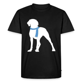 Weimaraner - T-shirt Premium bio Homme - noir - Devant - Nico (187cm)