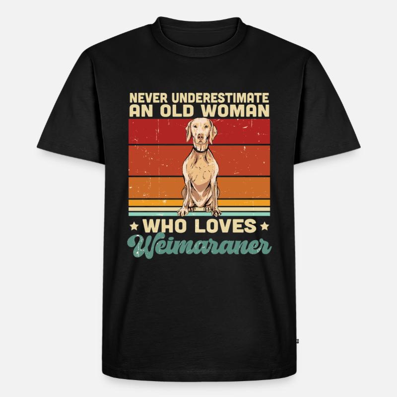 Weimaraner - Männer Premium Bio T-Shirt - Schwarz