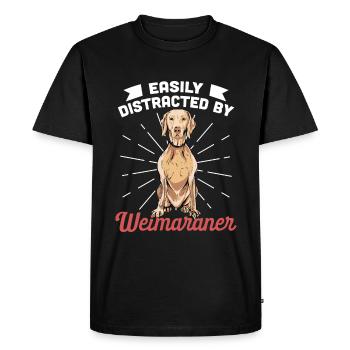 Weimaraner - T-shirt Premium bio Homme - noir - Devant - Nico (187cm)