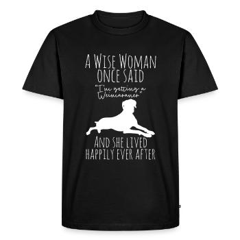 Weimaraner - T-shirt Premium bio Homme - noir - Devant - Nico (187cm)