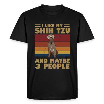 Weimaraner - T-shirt Premium bio Homme - noir - Devant - Nico (187cm)