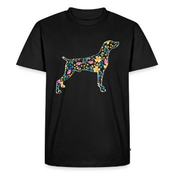 Weimaraner - T-shirt Premium bio Homme - noir - Devant - Nico (187cm)
