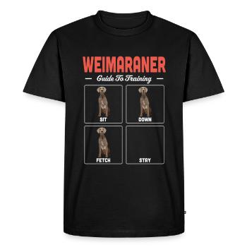 Weimaraner - T-shirt Premium bio Homme - noir - Devant - Nico (187cm)