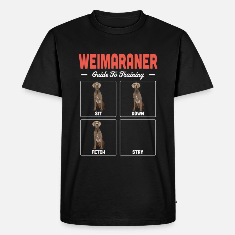 Weimaraner - Männer Premium Bio T-Shirt - Schwarz