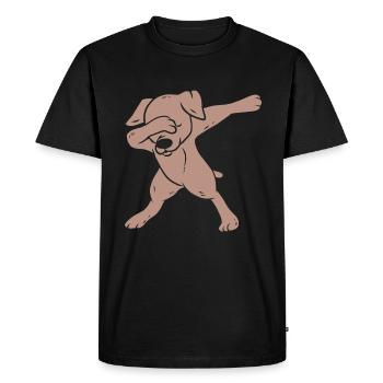 Weimaraner - T-shirt Premium bio Homme - noir - Devant - Nico (187cm)