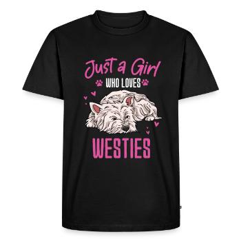 Terrier des Highlands de l’Ouest - T-shirt Premium bio Homme - noir - Devant - Nico (187cm)