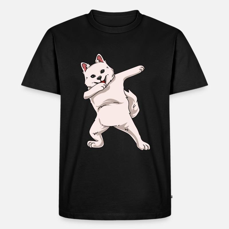 American Eskimo - Männer Premium Bio T-Shirt - Schwarz