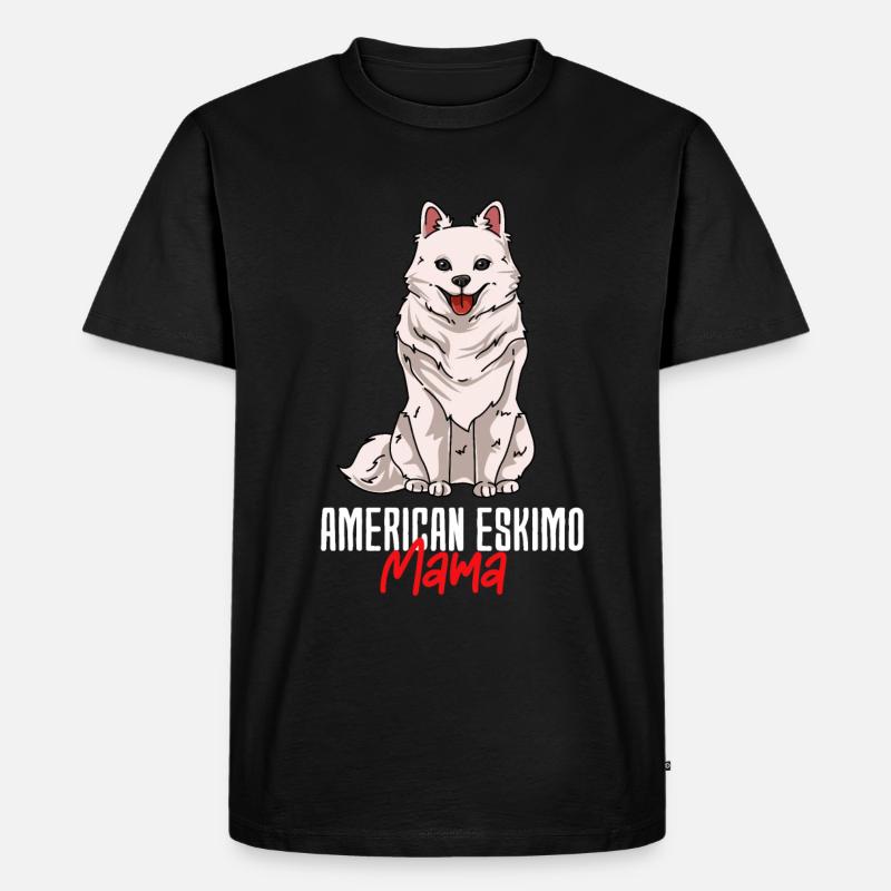 American Eskimo - Männer Premium Bio T-Shirt - Schwarz