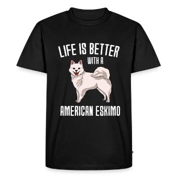 Esquimau d’Amérique - T-shirt Premium bio Homme - noir - Devant - Nico (187cm)