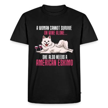 Esquimau d’Amérique - T-shirt Premium bio Homme - noir - Devant - Nico (187cm)