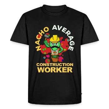 Cinco De Mayo construction worker - Men's Premium Organic T-Shirt - black - Front - Nico (187cm)