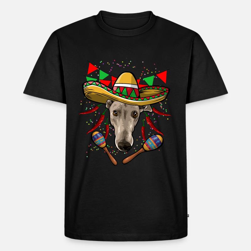 Cinco De Mayo Greyhund - Männer Premium Bio T-Shirt - Schwarz