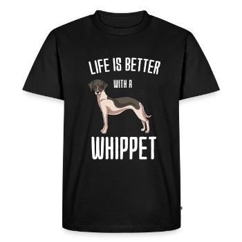 Whippet - T-shirt Premium bio Homme - noir - Devant - Nico (187cm)