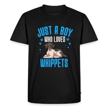 Whippet - T-shirt Premium bio Homme - noir - Devant - Nico (187cm)