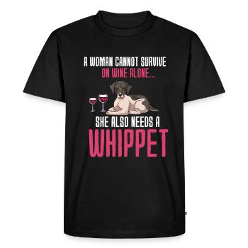 Whippet - T-shirt Premium bio Homme - noir - Devant - Nico (187cm)