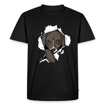 Whippet - T-shirt Premium bio Homme - noir - Devant - Nico (187cm)