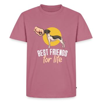 Whippet - Men's Premium Organic T-Shirt - mauve - Front - Nico (187cm)