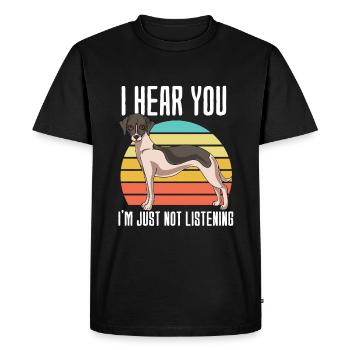 Whippet - T-shirt Premium bio Homme - noir - Devant - Nico (187cm)