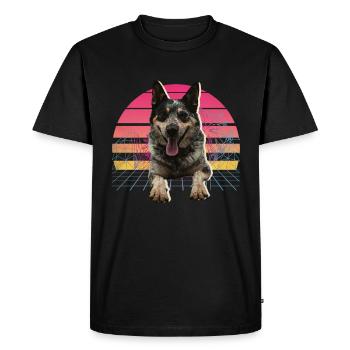 Australian Cattle Dog - Men's Premium Organic T-Shirt - black - Front - Nico (187cm)