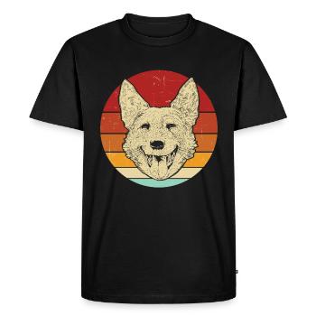 Australian Cattle Dog - Men's Premium Organic T-Shirt - black - Front - Nico (187cm)