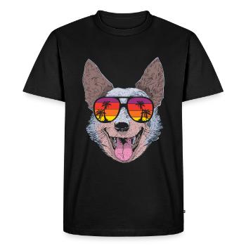 Australian Cattle Dog - Men's Premium Organic T-Shirt - black - Front - Nico (187cm)