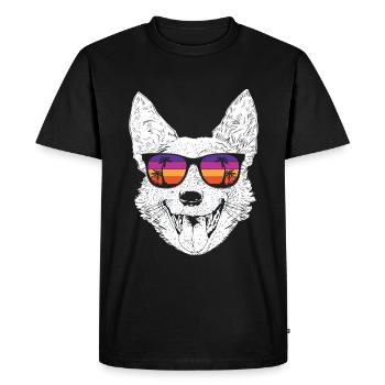 Australian Cattle Dog - Men's Premium Organic T-Shirt - black - Front - Nico (187cm)