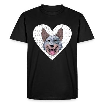 Australian Cattle Dog - Men's Premium Organic T-Shirt - black - Front - Nico (187cm)