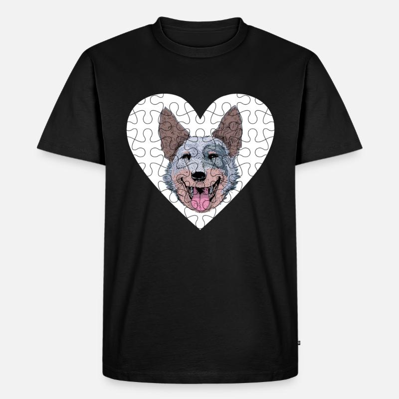 Australian Cattle Dog - Männer Premium Bio T-Shirt - Schwarz