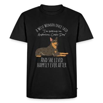Australian Cattle Dog - Men's Premium Organic T-Shirt - black - Front - Nico (187cm)