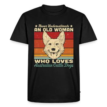Australian Cattle Dog - Men's Premium Organic T-Shirt - black - Front - Nico (187cm)