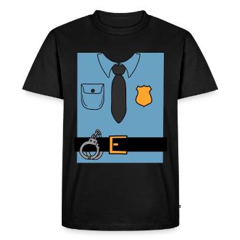Police Costume - T-shirt Premium bio Homme - noir - Devant - Nico (187cm)