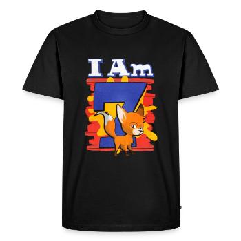 I am 7 fox - Men's Premium Organic T-Shirt - black - Front - Nico (187cm)