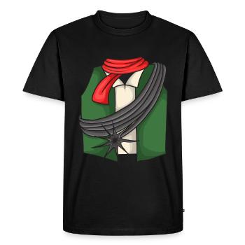 Costume de ramoneur - T-shirt Premium bio Homme - noir - Devant - Nico (187cm)