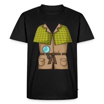 Costume de détective - T-shirt Premium bio Homme - noir - Devant - Nico (187cm)