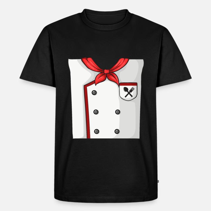 Koch-Kostüm - Männer Premium Bio T-Shirt - Schwarz